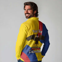 Personalised Colombia Independence Day Long Sleeve Polo Shirt 1810 Libertad y Orden