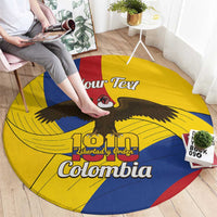 Personalised Colombia Independence Day Round Carpet 1810 Libertad y Orden