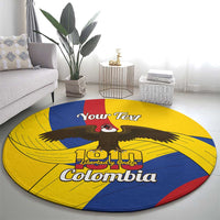 Personalised Colombia Independence Day Round Carpet 1810 Libertad y Orden