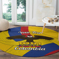 Personalised Colombia Independence Day Round Carpet 1810 Libertad y Orden