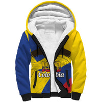Personalised Colombia Independence Day Sherpa Hoodie 1810 Libertad y Orden