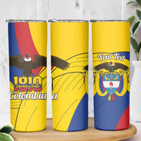 Personalised Colombia Independence Day Skinny Tumbler 1810 Libertad y Orden