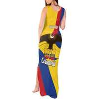 Personalised Colombia Independence Day Tank Maxi Dress 1810 Libertad y Orden
