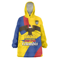 Personalised Colombia Independence Day Wearable Blanket Hoodie 1810 Libertad y Orden