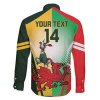 Custom South Africa And Wales Rugby Family Matching Mermaid Dress and Hawaiian Shirt Springboks Welsh Mascots Dynamic Version - Wonder Print Shop