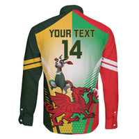 Custom South Africa And Wales Rugby Family Matching Puletasi and Hawaiian Shirt Springboks Welsh Mascots Dynamic Version - Wonder Print Shop