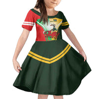 Custom South Africa And Wales Rugby Family Matching Tank Maxi Dress and Hawaiian Shirt Springboks Welsh Mascots Dynamic Version - Wonder Print Shop