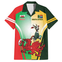 Custom South Africa And Wales Rugby Hawaiian Shirt Springboks Welsh Mascots Dynamic Version - Wonder Print Shop