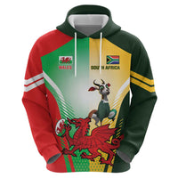 Custom South Africa And Wales Rugby Hoodie Springboks Welsh Mascots Dynamic Version - Wonder Print Shop