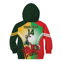 Custom South Africa And Wales Rugby Kid Hoodie Springboks Welsh Mascots Dynamic Version - Wonder Print Shop