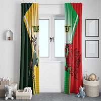 Custom South Africa And Wales Rugby Window Curtain Springboks Welsh Mascots Dynamic Version - Wonder Print Shop