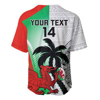 Custom Fiji And Wales Rugby Baseball Jersey Fijian Tapa Welsh Mascots Dynamic Version - Wonder Print Shop
