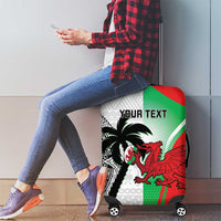 Custom Fiji And Wales Rugby Luggage Cover Fijian Tapa Welsh Mascots Dynamic Version - Wonder Print Shop