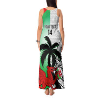 Custom Fiji And Wales Rugby Tank Maxi Dress Fijian Tapa Welsh Mascots Dynamic Version - Wonder Print Shop