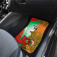 Custom Australia And Wales Rugby Car Mats Wallabies Welsh Mascots Dynamic Version - Wonder Print Shop
