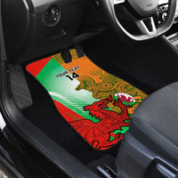 Custom Australia And Wales Rugby Car Mats Wallabies Welsh Mascots Dynamic Version - Wonder Print Shop