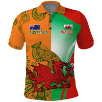 Custom Australia And Wales Rugby Polo Shirt Wallabies Welsh Mascots Dynamic Version - Wonder Print Shop