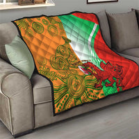 Custom Australia And Wales Rugby Quilt Wallabies Welsh Mascots Dynamic Version - Wonder Print Shop