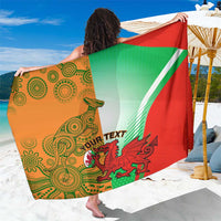 Custom Australia And Wales Rugby Sarong Wallabies Welsh Mascots Dynamic Version - Wonder Print Shop