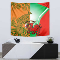 Custom Australia And Wales Rugby Tapestry Wallabies Welsh Mascots Dynamic Version - Wonder Print Shop