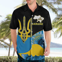 Ukraine Independence Day Hawaiian Shirt Slava Ukraini Ukrainian Trident With Sunflowers - Wonder Print Shop