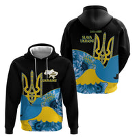 Ukraine Independence Day Hoodie Slava Ukraini Ukrainian Trident With Sunflowers - Wonder Print Shop