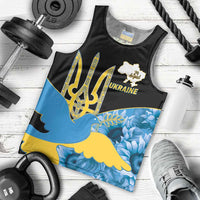Ukraine Independence Day Men Tank Top Slava Ukraini Ukrainian Trident With Sunflowers - Wonder Print Shop