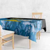 Ukraine Independence Day Tablecloth Slava Ukraini Ukrainian Trident With Sunflowers - Wonder Print Shop