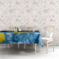 Ukraine Independence Day Tablecloth Slava Ukraini Ukrainian Trident With Sunflowers - Wonder Print Shop