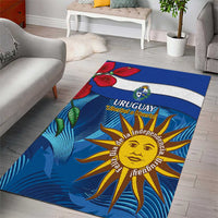 Uruguay Independence Day Area Rug 25 De Agosto Coat Of Arms With Ceibo - Wonder Print Shop