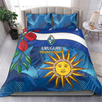 Uruguay Independence Day Bedding Set 25 De Agosto Coat Of Arms With Ceibo - Wonder Print Shop