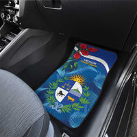 Uruguay Independence Day Car Mats 25 De Agosto Coat Of Arms With Ceibo - Wonder Print Shop