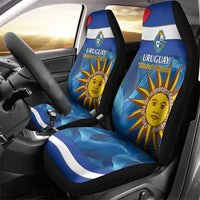 Uruguay Independence Day Car Seat Cover 25 De Agosto Coat Of Arms With Ceibo - Wonder Print Shop