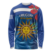 Uruguay Independence Day Long Sleeve Shirt 25 De Agosto Coat Of Arms With Ceibo - Wonder Print Shop