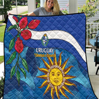 Uruguay Independence Day Quilt 25 De Agosto Coat Of Arms With Ceibo - Wonder Print Shop
