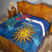 Uruguay Independence Day Quilt 25 De Agosto Coat Of Arms With Ceibo - Wonder Print Shop