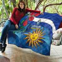 Uruguay Independence Day Quilt 25 De Agosto Coat Of Arms With Ceibo - Wonder Print Shop