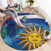 Uruguay Independence Day Round Carpet 25 De Agosto Coat Of Arms With Ceibo