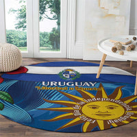 Uruguay Independence Day Round Carpet 25 De Agosto Coat Of Arms With Ceibo
