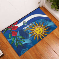 Uruguay Independence Day Rubber Doormat 25 De Agosto Coat Of Arms With Ceibo - Wonder Print Shop