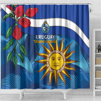 Uruguay Independence Day Shower Curtain 25 De Agosto Coat Of Arms With Ceibo