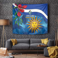 Uruguay Independence Day Tapestry 25 De Agosto Coat Of Arms With Ceibo - Wonder Print Shop