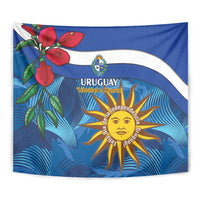 Uruguay Independence Day Tapestry 25 De Agosto Coat Of Arms With Ceibo - Wonder Print Shop