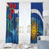 Uruguay Independence Day Window Curtain 25 De Agosto Coat Of Arms With Ceibo - Wonder Print Shop