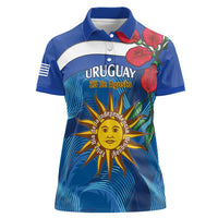 Uruguay Independence Day Women Polo Shirt 25 De Agosto Coat Of Arms With Ceibo - Wonder Print Shop