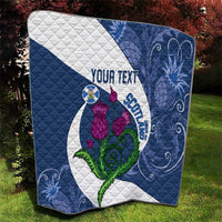 Custom Scotland Rugby Quilt 2024 Go Champions Scottish Thistles - Wonder Print Shop