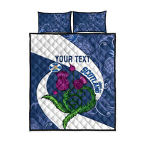 Custom Scotland Rugby Quilt Bed Set 2024 Go Champions Scottish Thistles - Wonder Print Shop