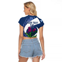 Custom Scotland Rugby Raglan Cropped T Shirt 2024 Go Champions Scottish Thistles - Wonder Print Shop