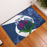 Custom Scotland Rugby Rubber Doormat 2024 Go Champions Scottish Thistles - Wonder Print Shop