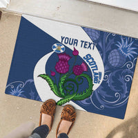 Custom Scotland Rugby Rubber Doormat 2024 Go Champions Scottish Thistles - Wonder Print Shop